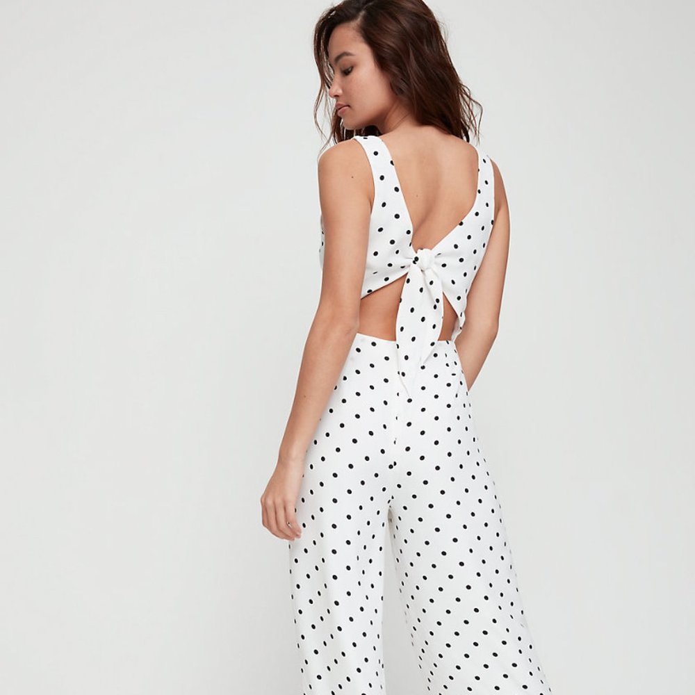 BNWT AritziaWilfred Polka Dot Jumpsuit w/ tie back